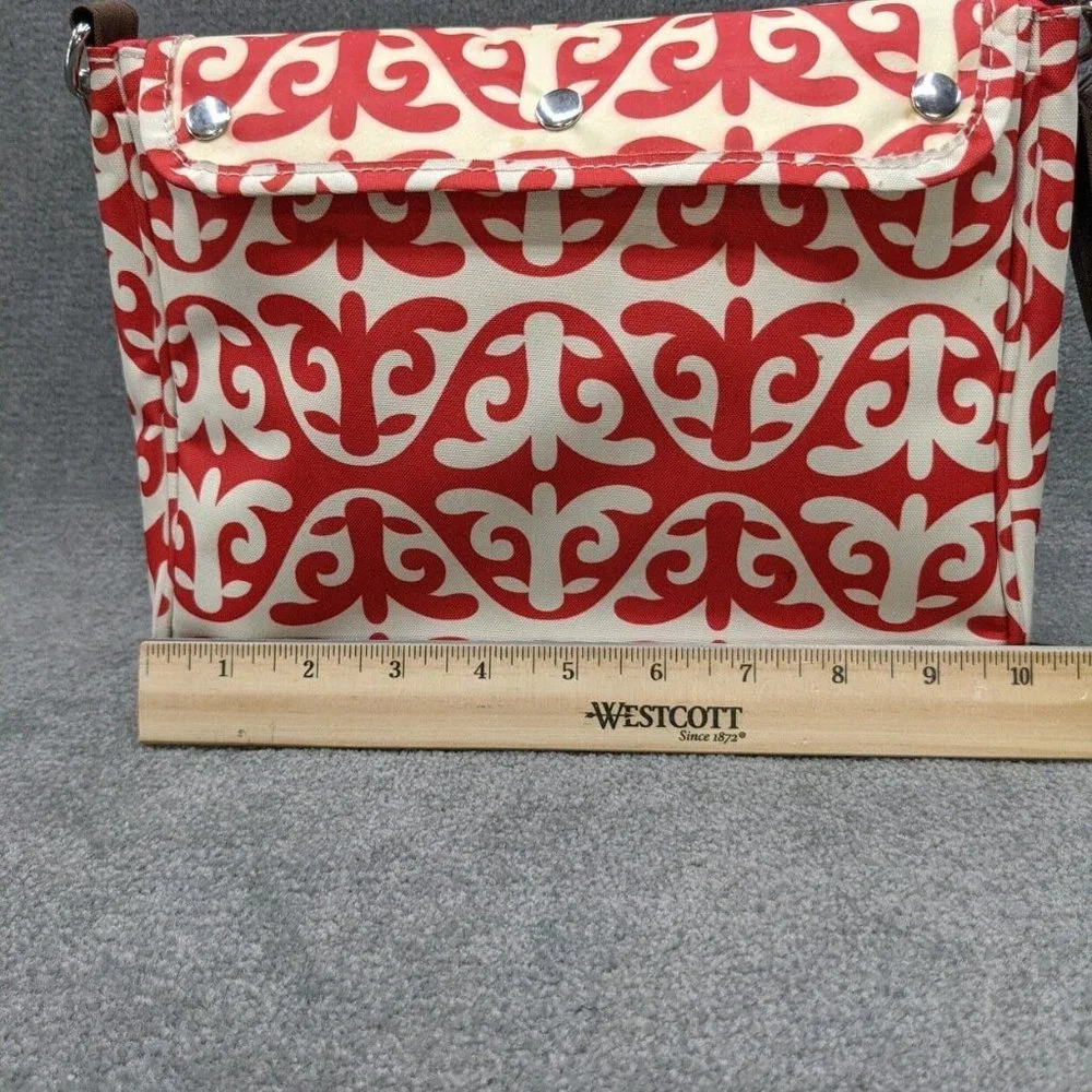 Infantino Savvy Bag Diaper Bag with Changing Pad Red Cream Printed